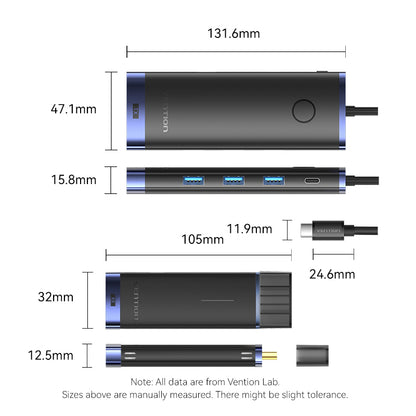 Vention 6'sı 1 arada USB-C Kablosuz HDMI™ Bağlantı İstasyonu