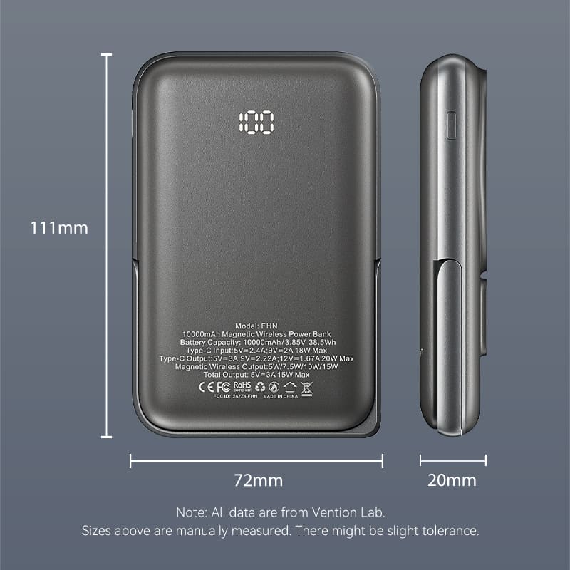 10000mAh Magnetic Wireless Power Bank