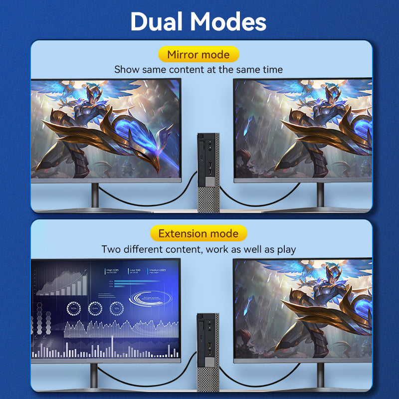 Vention cotton Braided 4K DP Male to HDMI-A Male HD Cable