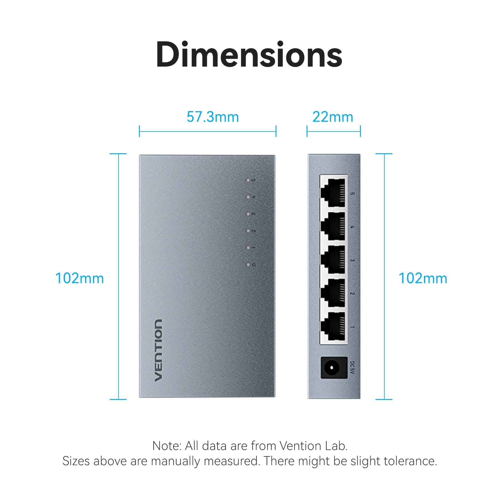 Vention 5-Port 1000Mbps Ethernet Switch