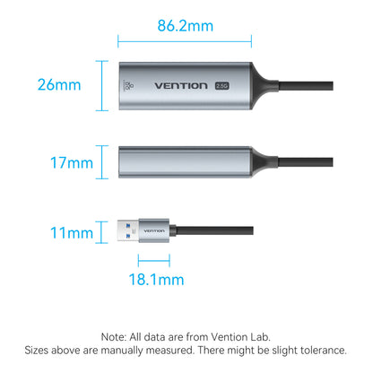 <tc>Vention</tc> USB-A 转 2.5G 以太网适配器
