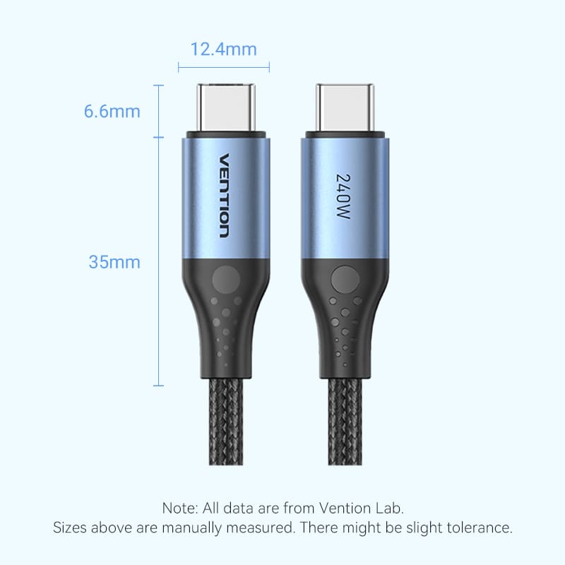 USB 2.0 C Male to C Male 240W Cable