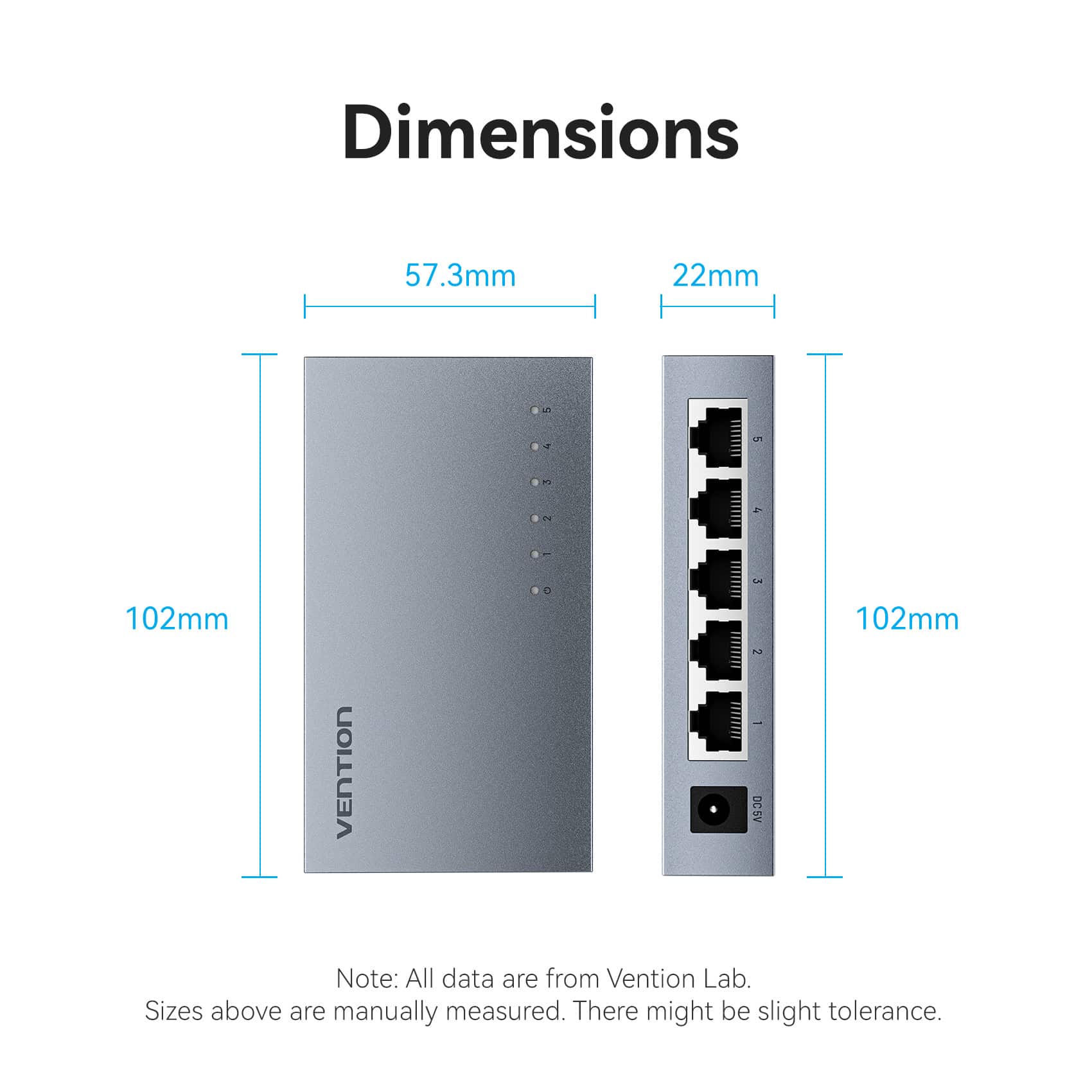 Vention 5-Port 100Mbps Ethernet Switch