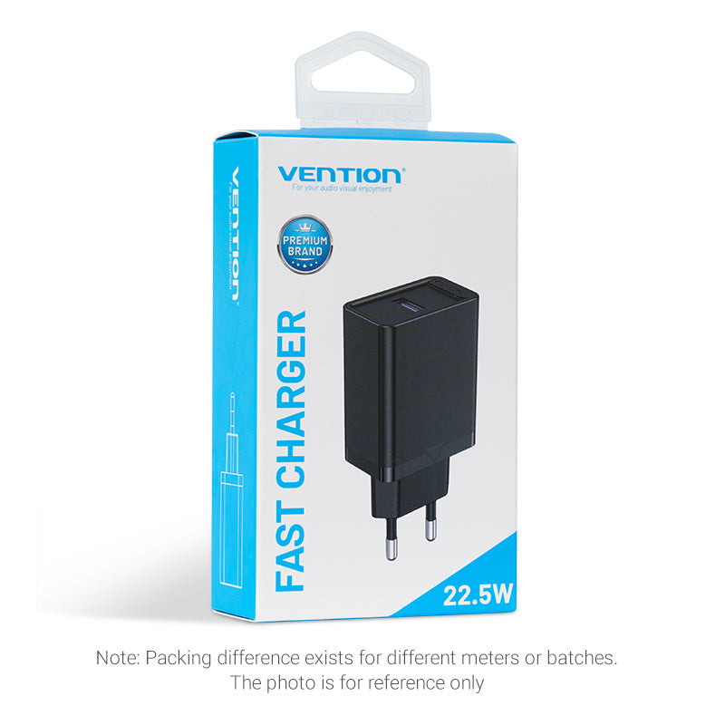 Vention de 1 puerto USB Wall Charger 22.5W EU-PLUG