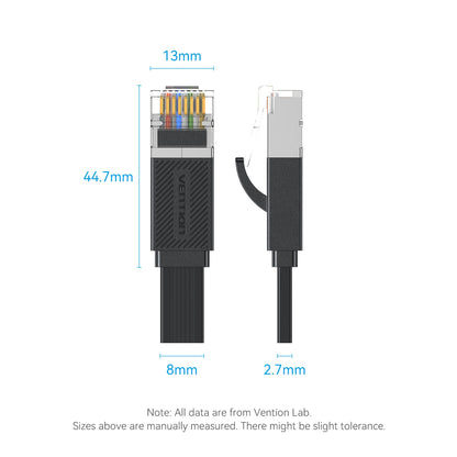 Vention Flat Cat.7 Ethernet Patch Cable Black