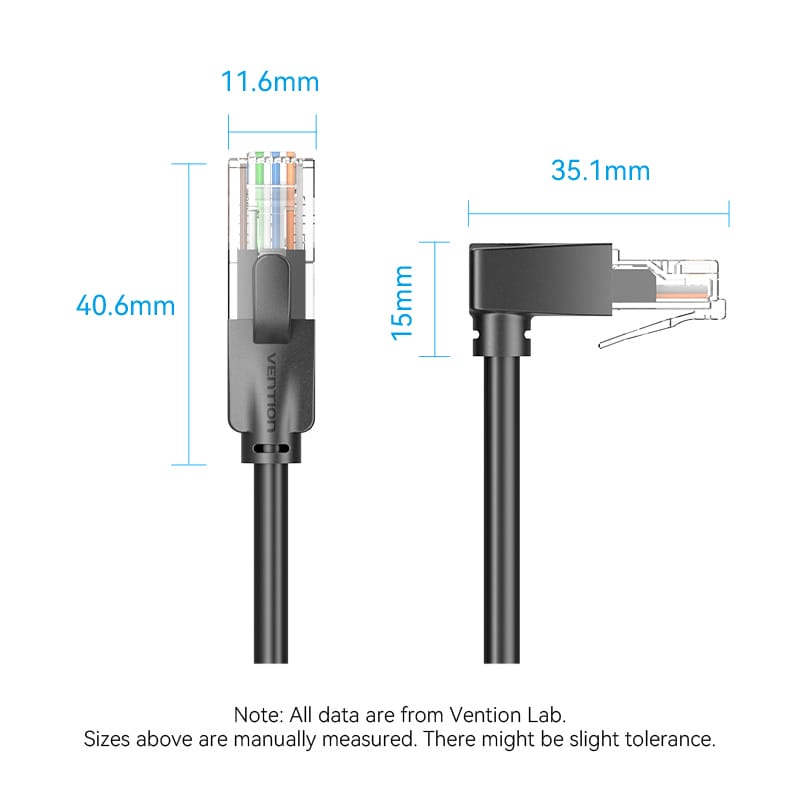 Vention Cat6 UTP Right Angle Ethernet Patch Cable