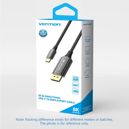Cotton Braided 8K Bi-Directional USB-C Male to DisplayPort Male Cable