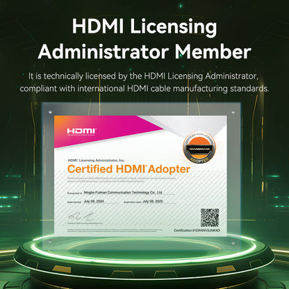 <tc>Vention</tc> Cable HDMI™-A macho a macho HD trenzado de algodón ultrafino 8K de aleación de aluminio verde