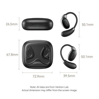 <tc>Vention</tc> Headphone Nirkabel Bluetooth OpenEar OpenBeat O15 Hitam