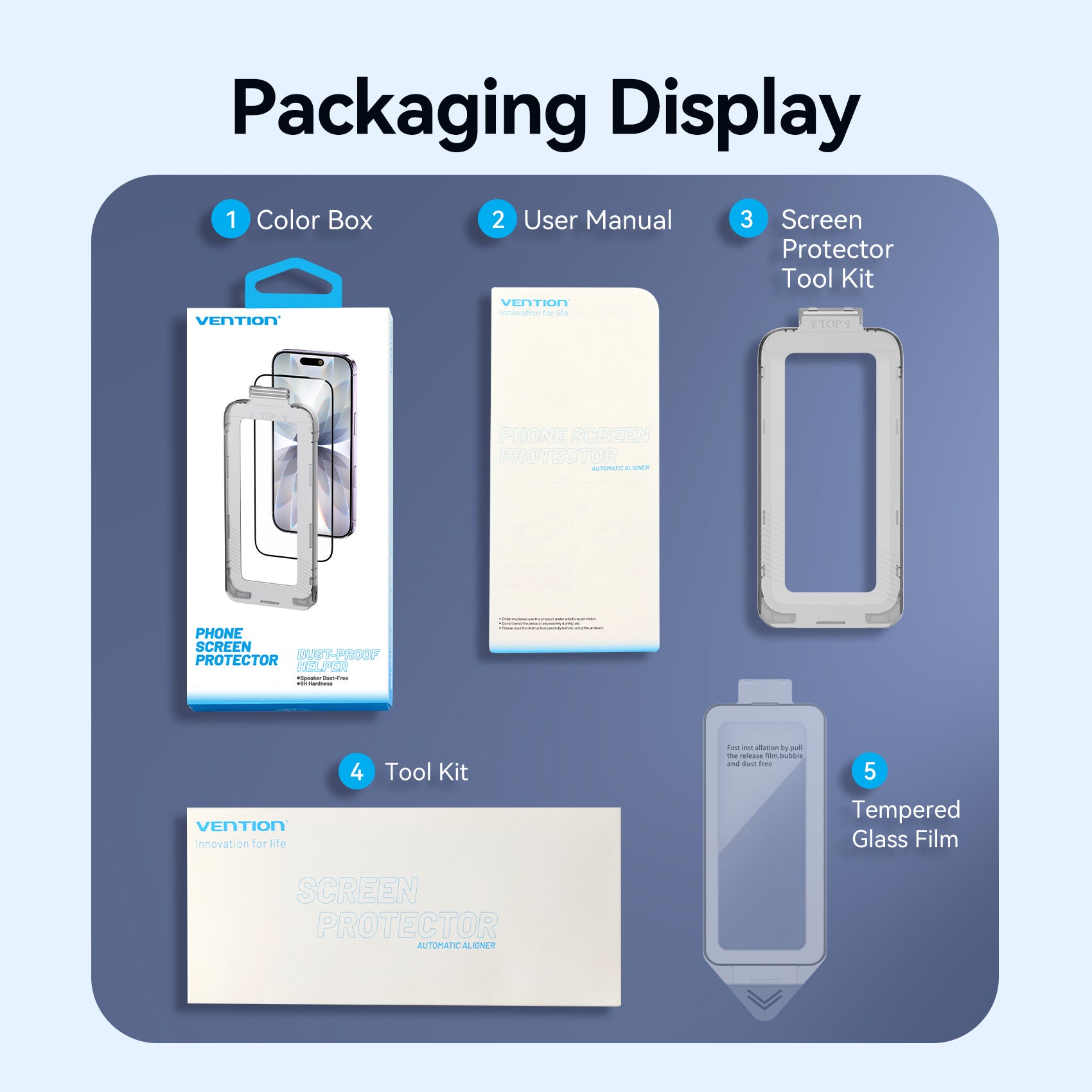 Vention HD Tempered Glass Screen Protector for iPhone 17/iPhone 17 Air/ iPhone 17 Pro/ iPhone 17 Pro