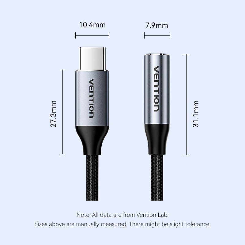 USB-C Male to 3.5mm Female Audio Adapter