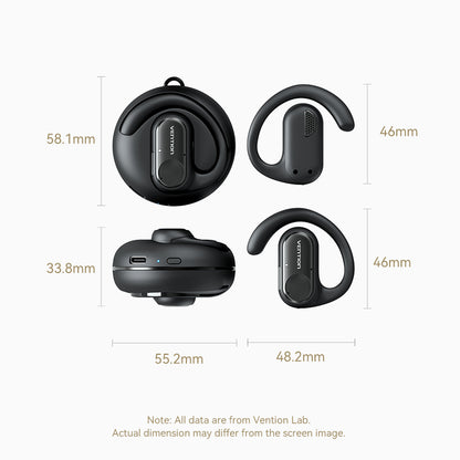 Wireless Bluetooth Open Ear Headphones OpenBeat O11 Black