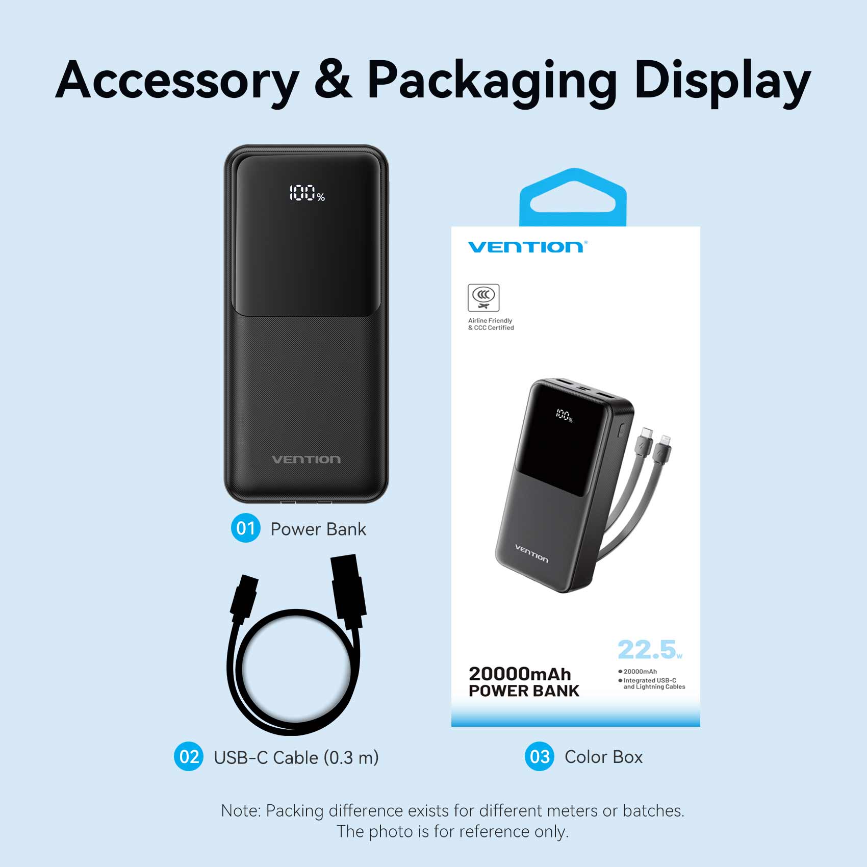 パンテオン Vention 20000mAh Power Bank 22.5W