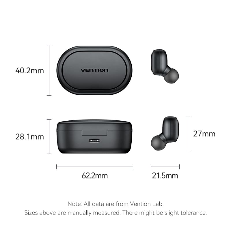 True Wireless Bluetooth Earbuds Tiny T15 Black