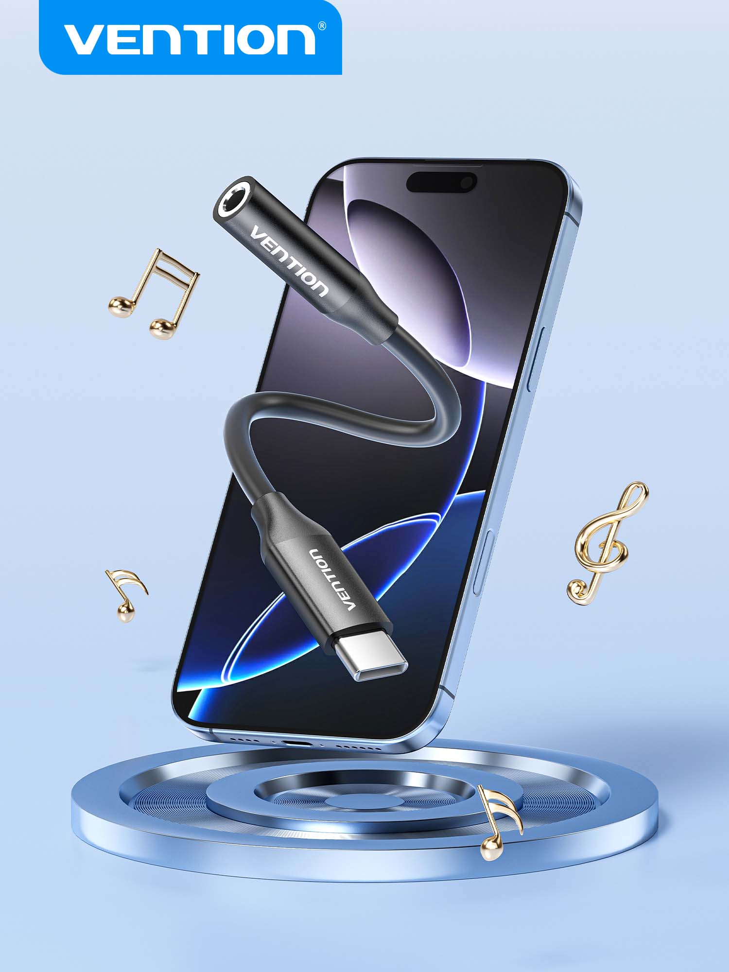 Vention USB-C Male to 3.5mm Female Audio Adapter