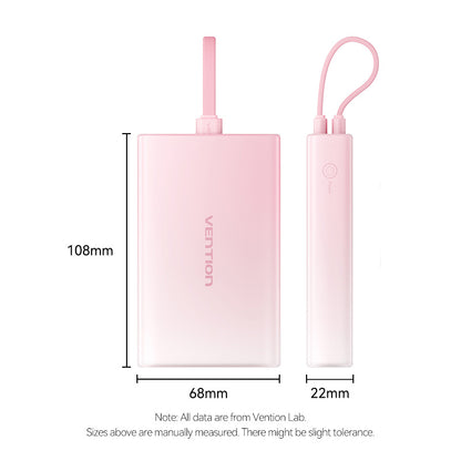 <tc>Vention</tc> Batterie externe 10 000 mAh (USB-C + Lightning + USB-A) 22,5 W avec écran LED