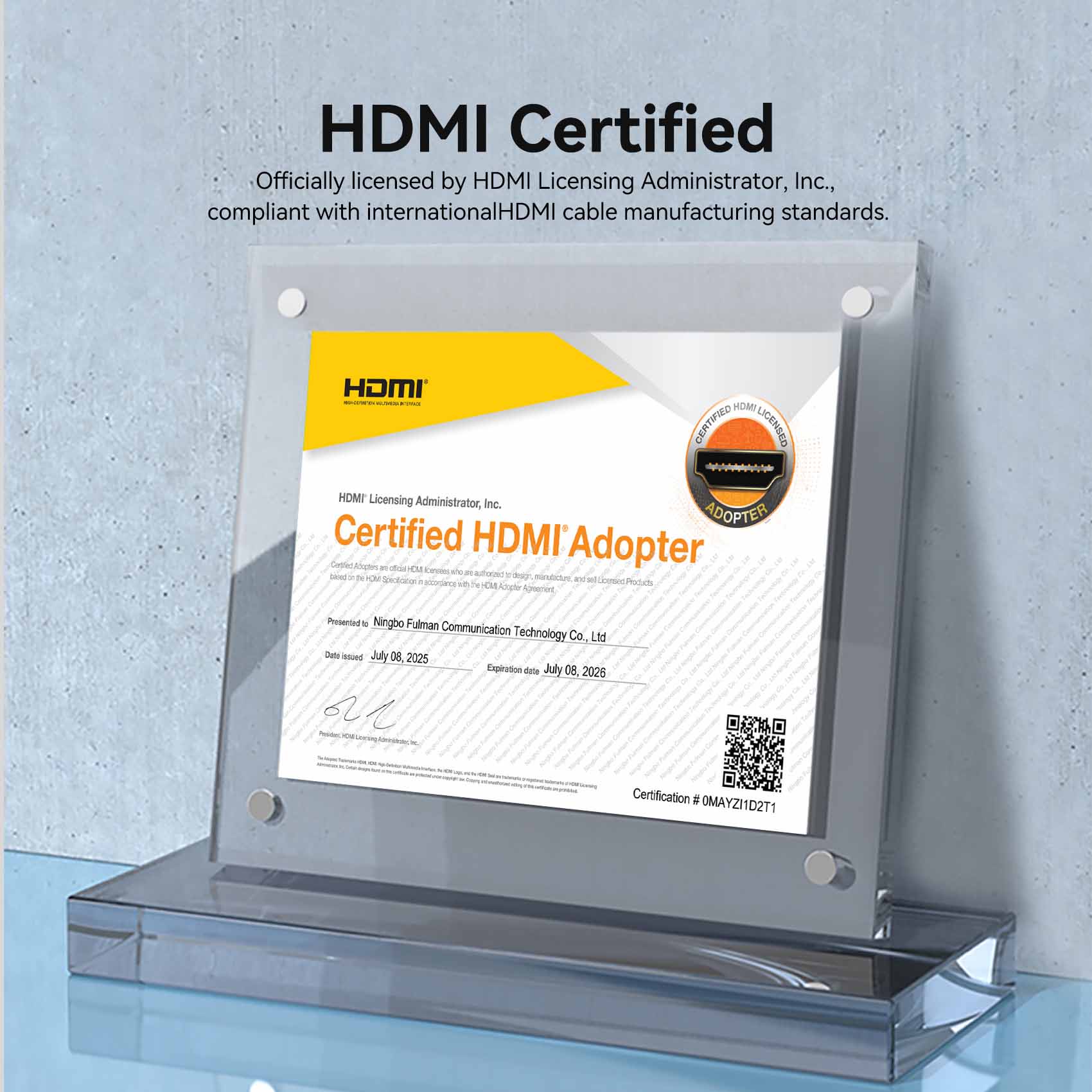 Vention 4K Fiber Optic HDMI™ Male to Male Cable
