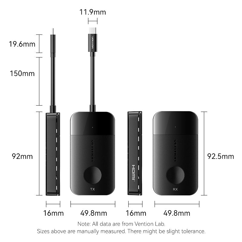 Vention Wireless USB-C to HDMI Transmitter and Receiver