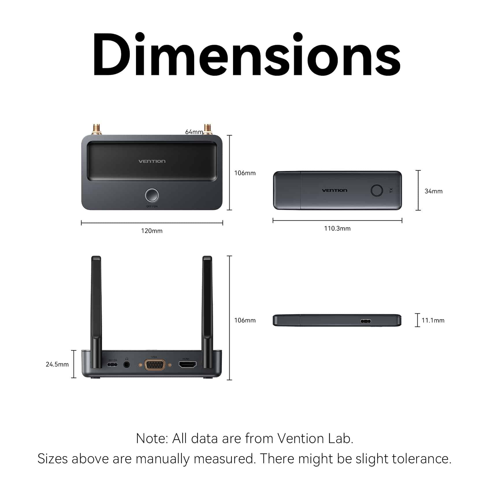 <tc>Vention</tc> Transmisor y receptor HDMI inalámbrico de nivel empresarial