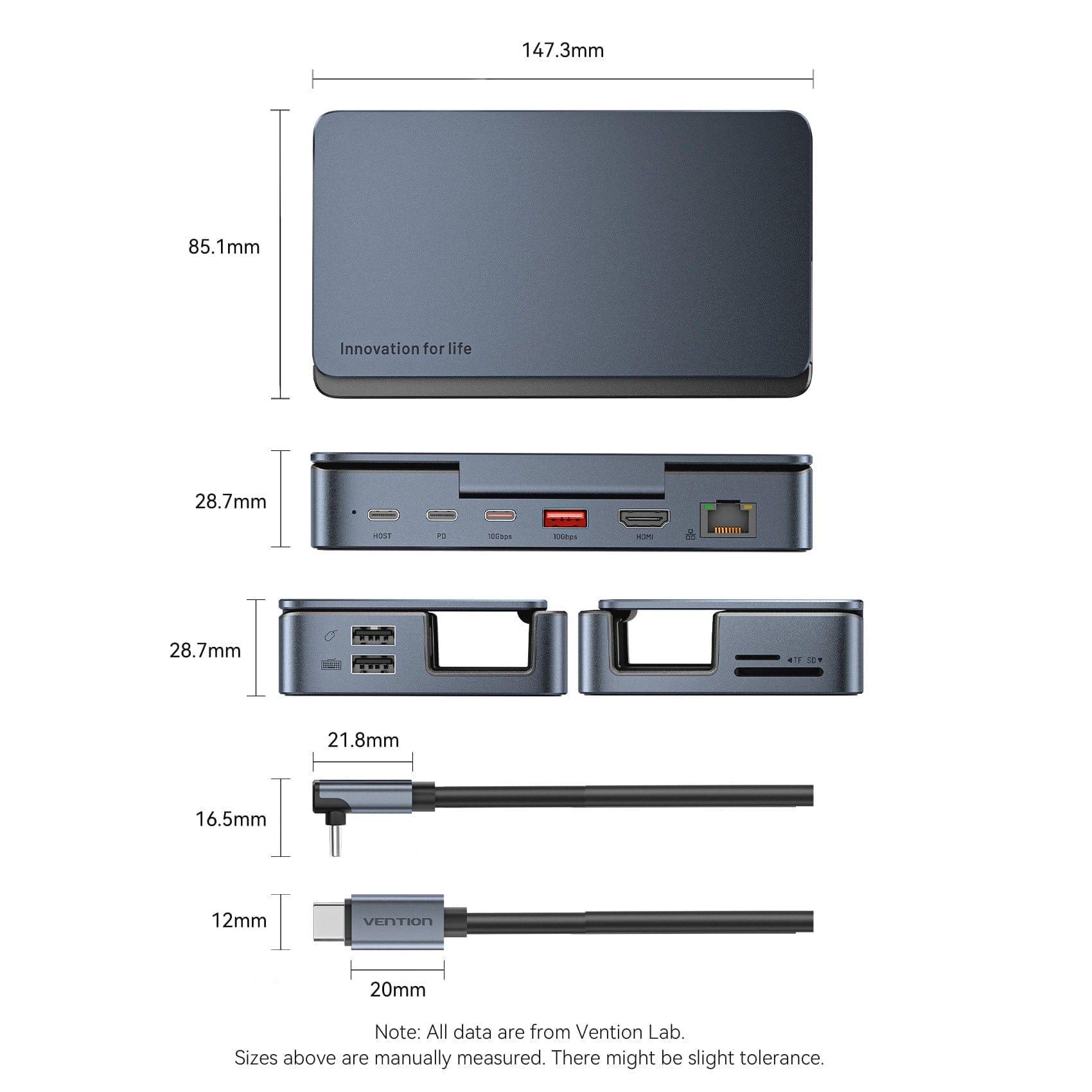 Vention 9-in-1 USB-C Gaming Docking Station