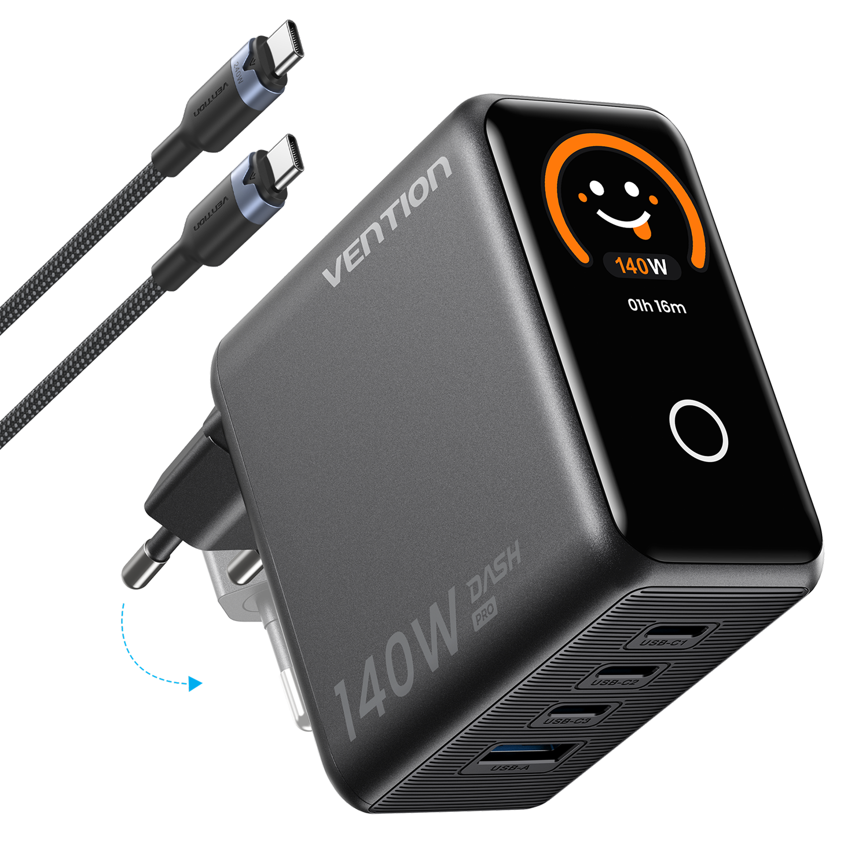 140W 4端口GaN5.0充电器带智能显示