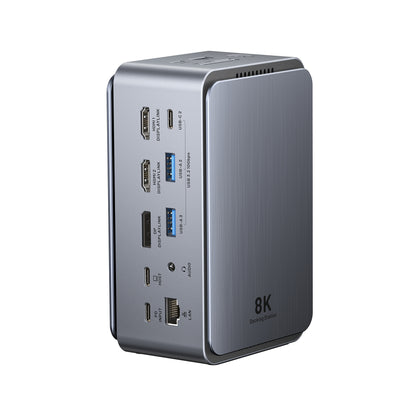 Dijital Ekranlı 13'ü 1 arada USB-C 8K Dikey Bağlantı İstasyonu