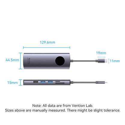 USB-C to DP/HDMI x 2/USB 3.0 x 2/USB 2.0/RJ45/SD/TF/PD MST Docking Station