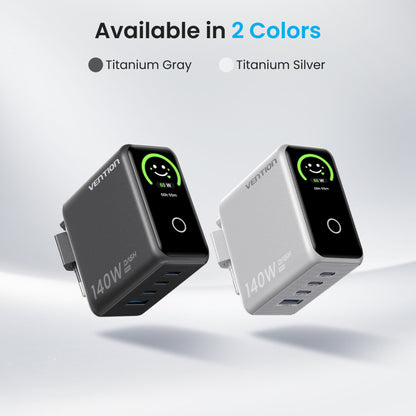 140W 4-Port GaN5.0 Charger with Smart Display