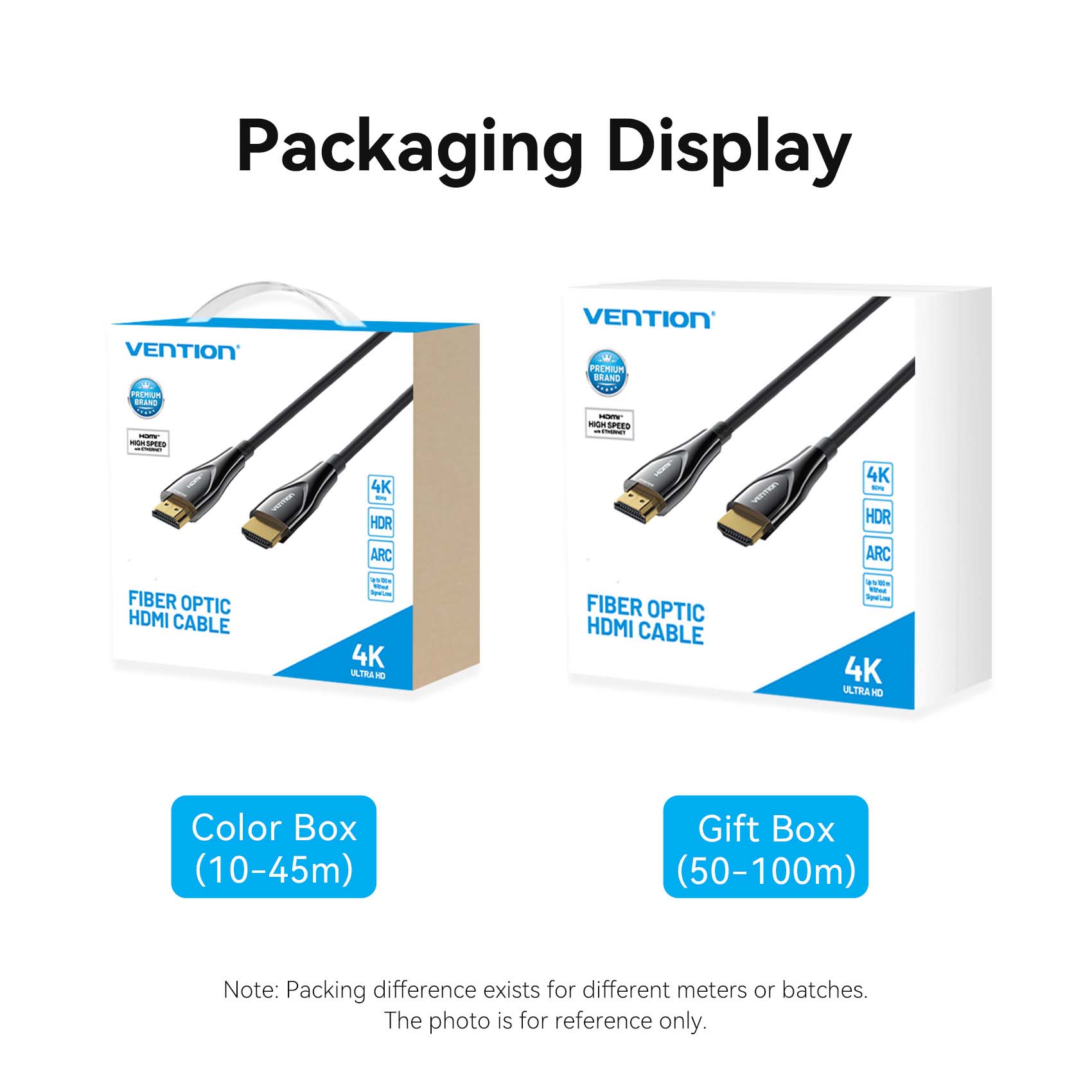 Vention 4K Fiber Optic HDMI™ Male to Male Cable