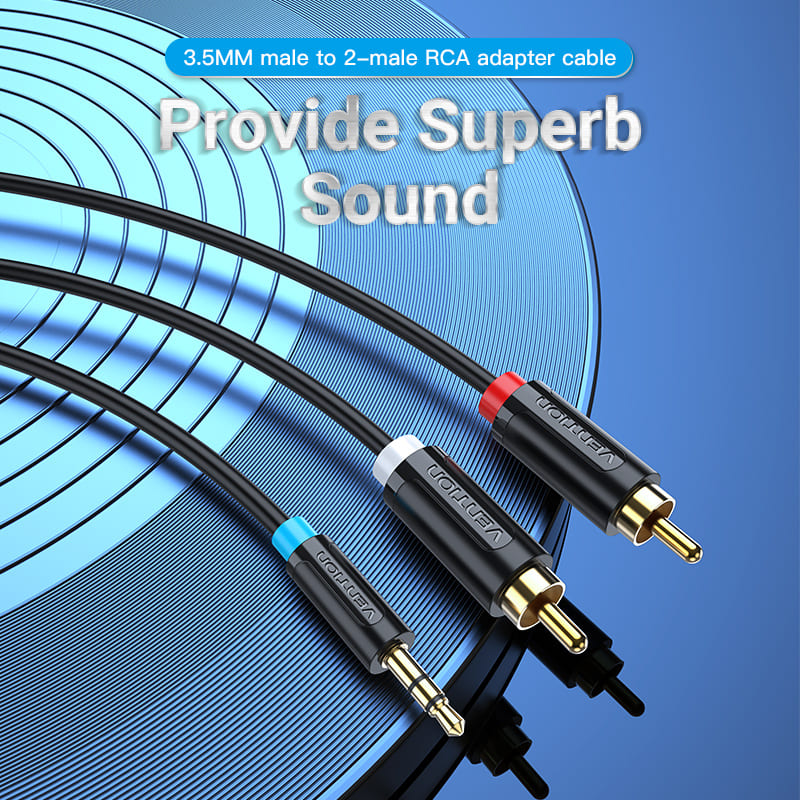 Fabric Braided 2 * 3.5mm Male to 4 Pole 3.5mm Female Audio Cable