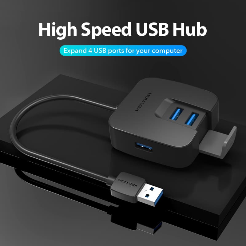 4 Ports USB 3.0 HUB 0.15M Black