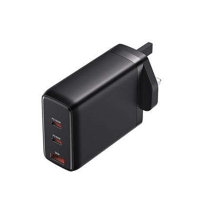 <tc>Vention</tc> 3口USB（C+C+A）GaN充电器（100W/65W/30W）英规插头