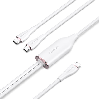 <tc>Vention</tc> Cable USB 2.0 Tipo-C macho a 2 Tipo-C macho 5A de silicona