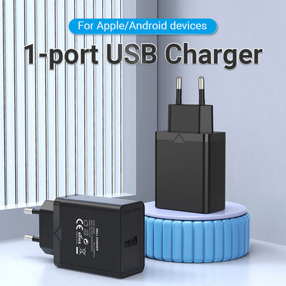 Vention 1-Port USB Wall Charger 12W EU-Plug