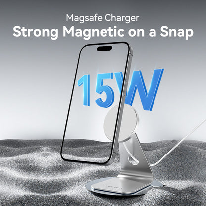 <tc>Vention</tc> 15W magnetischer kabelloser Ladeständer mit MagSafe 1M Silber