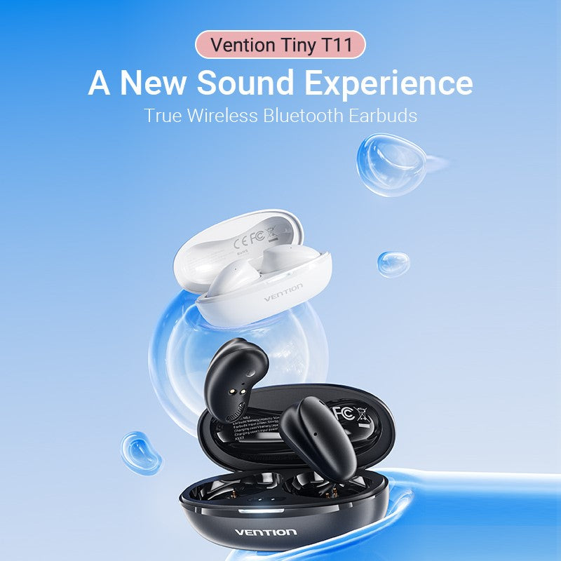 Echte kabellose Bluetooth-Ohrhörer Tiny T11 Schwarz/Weiß