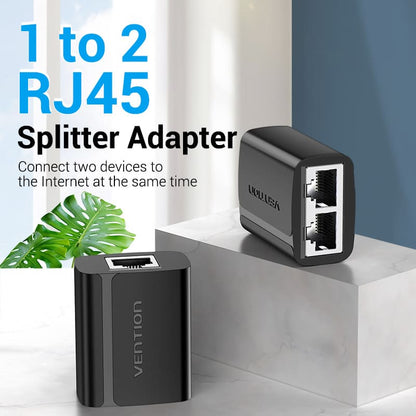 Vention RJ45 Splitter Adapter Black PVC Type