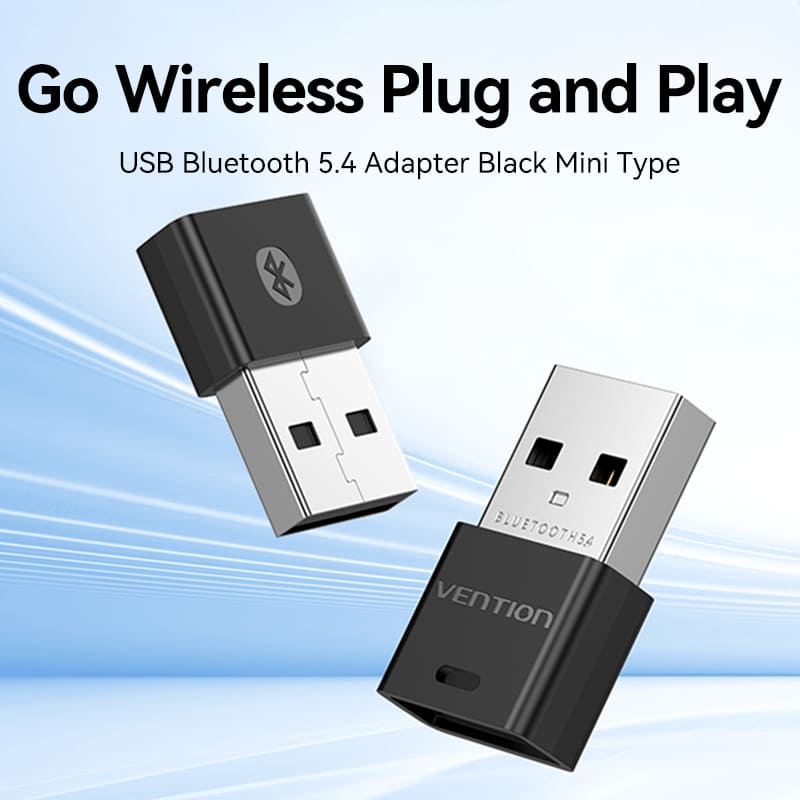 Adaptador USB Bluetooth 5.4 Tipo Mini Negro