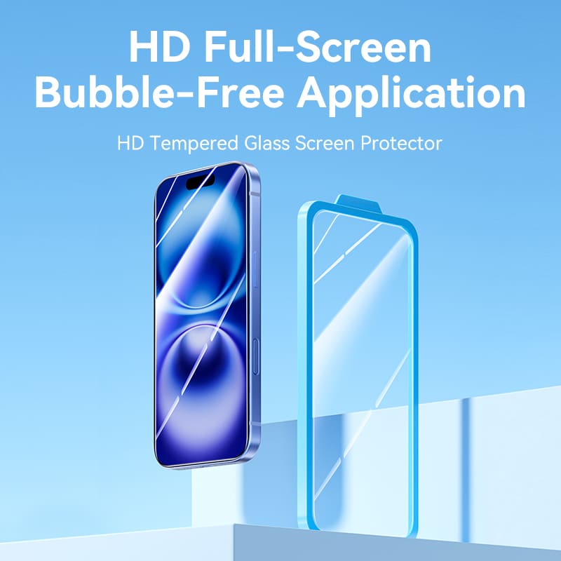 HD Tempered Glass Screen Protector for iPhone with Easy-Installation Tool