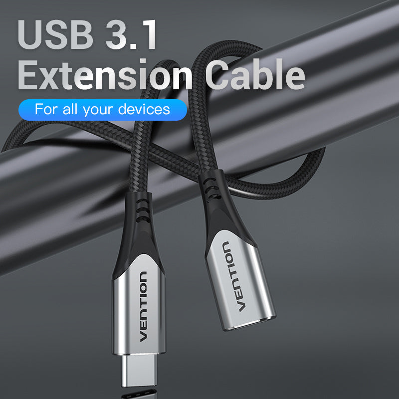 Vention Baumwolle geflochtenes USB-C 3.1-Verlängerungskabel