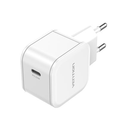 Vention 1-Port USB-C Wall Charger 20W EU-Plug