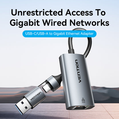 <tc>Vention</tc> Adaptor USB-C/USB-A ke Gigabit Ethernet
