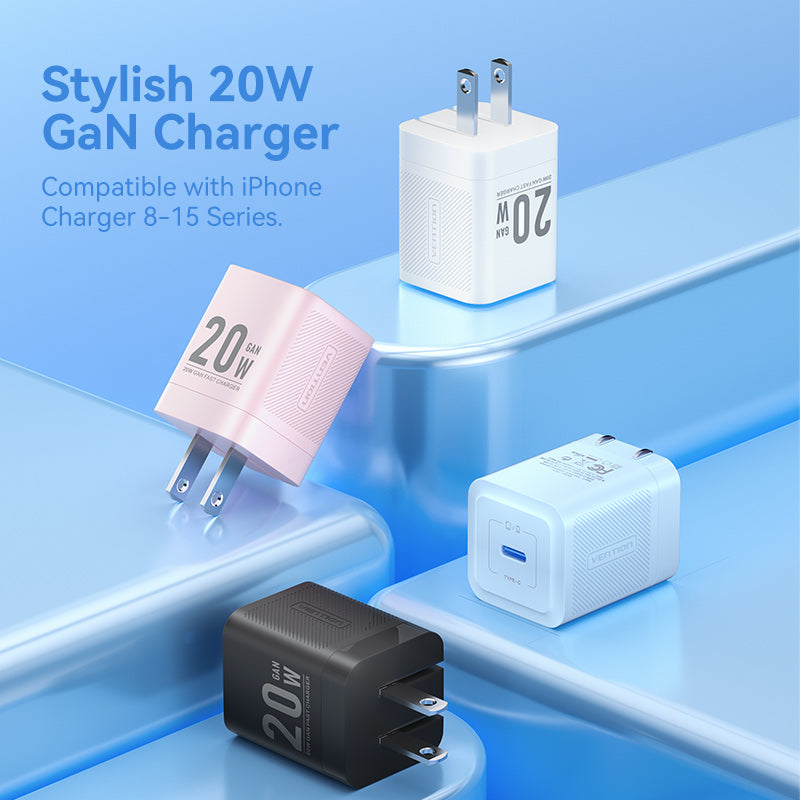 1-Port USB-C GaN Charger (20W) US-Plug