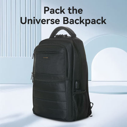 Water-Repellent Anti-Theft Laptop Backpack (45cm x 30cm x 15cm) with USB Charging Port and Lock Black