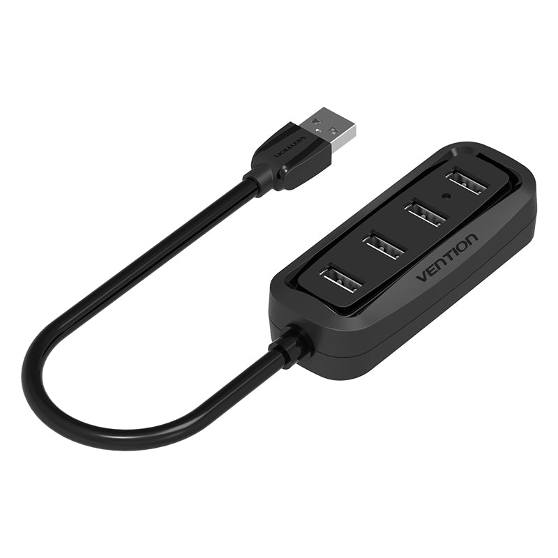 4 Ports USB2.0 HUB Schwarz (ABS)