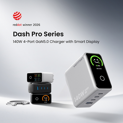 140W 4-Port GaN5.0 Charger with Smart Display