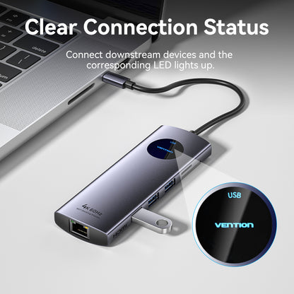 Vention 9'u 1 arada USB-C MST Bağlantı İstasyonu