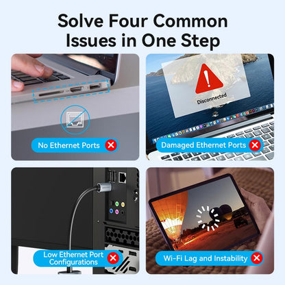 Vention USB-C to Gigabit Ethernet Adapter 0.15M Gray Aluminum Alloy Type