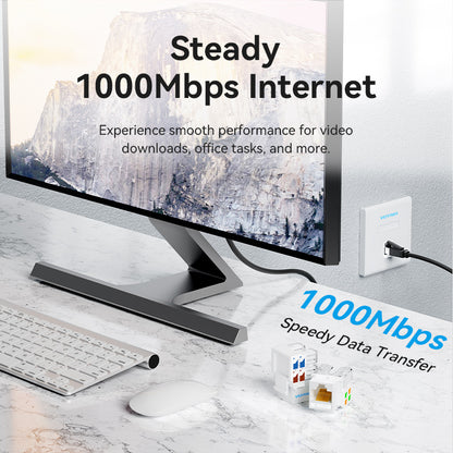 Cat6 Unshielded Keystone Jack White Plastic Type