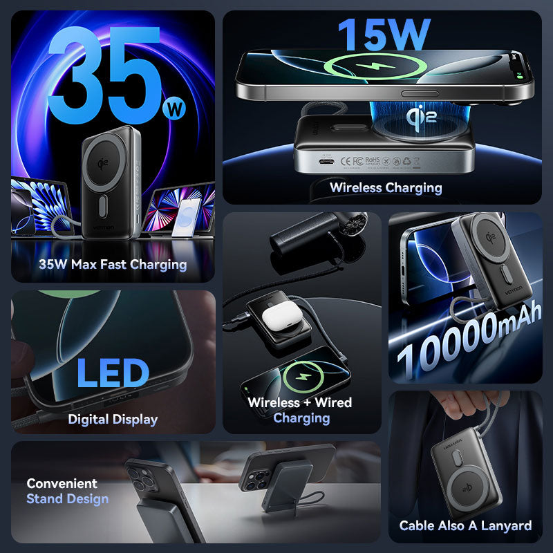 Vention 10000mAh Power Bank 35W